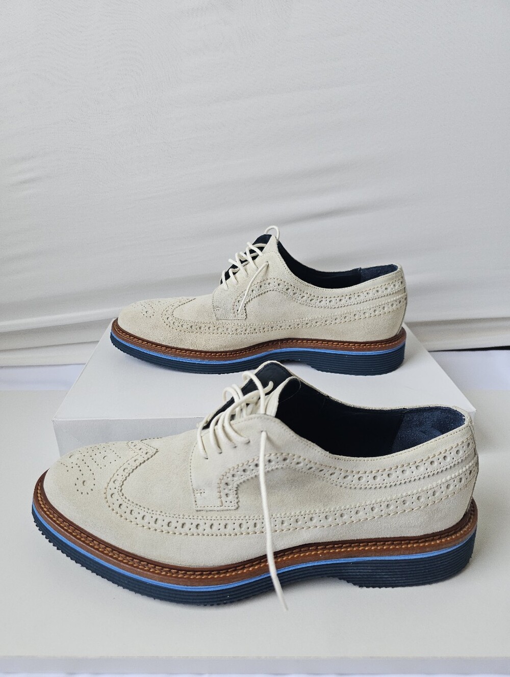 Johnston & Murphy Collection Suede Wingtip Oxfords - Italy